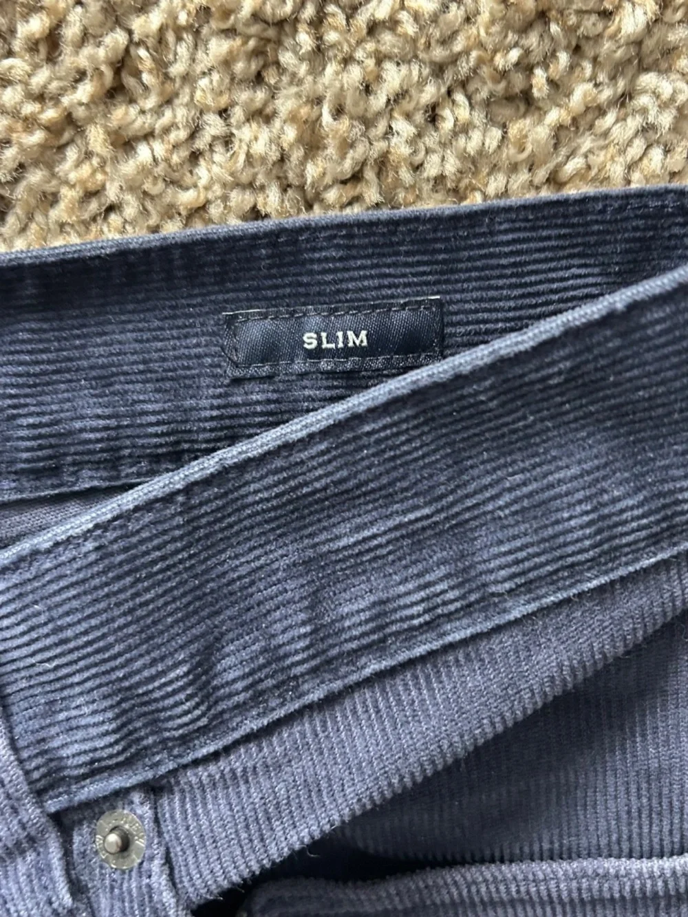 J.Crew Men's Slim Fit 5-Pocket Corduroy Pants Navy Blue Size 30x30